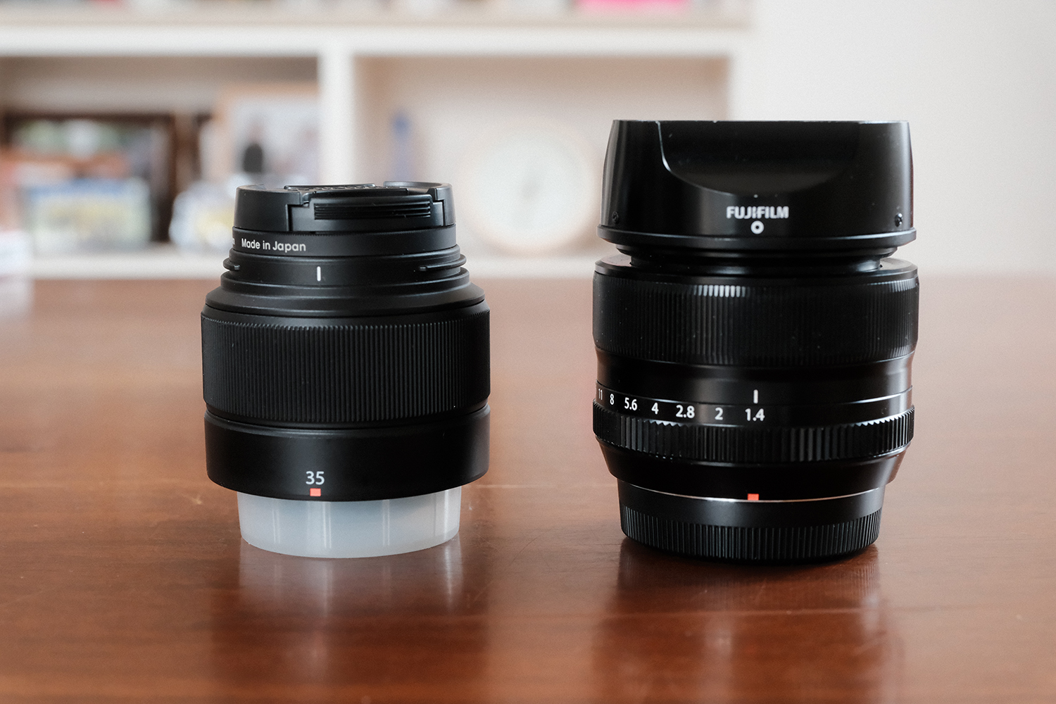 INOLIKES XC35mmF2 XF35mmF1.4 サイズ比較